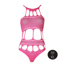 Ouch! Glow Body à encolure grecque Rose Fluo